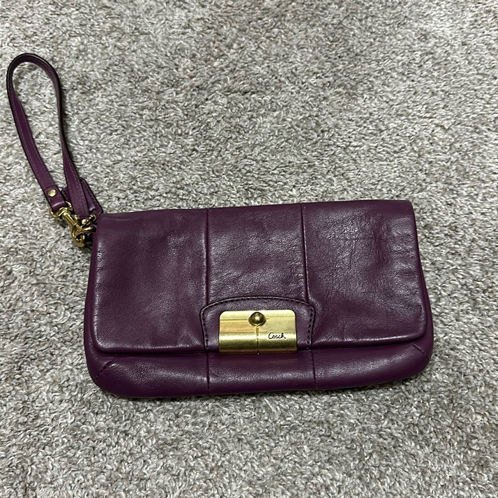 Coach Leather Wristlet